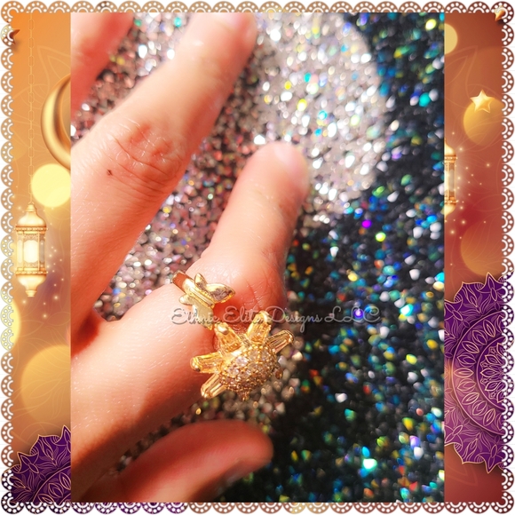 New Gold Tone spinning fidget rings -Anti tarnish-multi colored - Picture 5 of 10